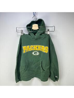 Vintage Green Bay Packers NFL Kids Medium Hoodie Sweatshirt